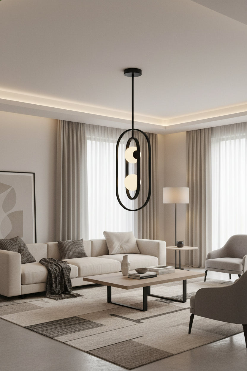 Eurolux Miro 2LT Pendant Black G9 2x3w P1359
