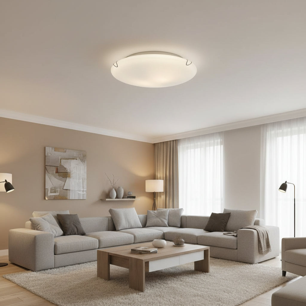 Radiant Lighting Frost Ceiling Light Chrome E27 2x60w JD16 / FROST