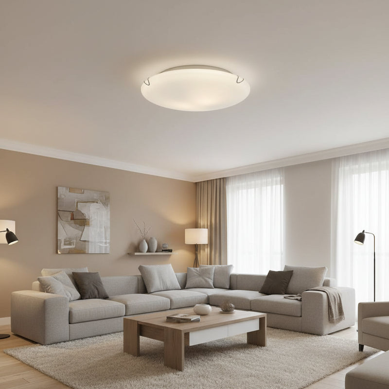 Radiant Lighting Frost Ceiling Light Chrome E27 2x60w JD16 / FROST