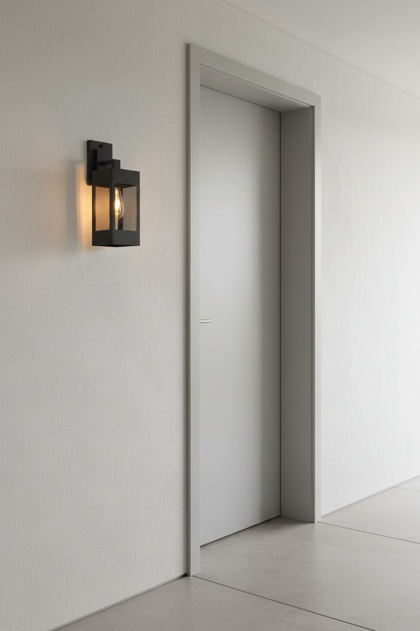 Modern Industrial Wall lamp with Mesh Shade DL6139BK.