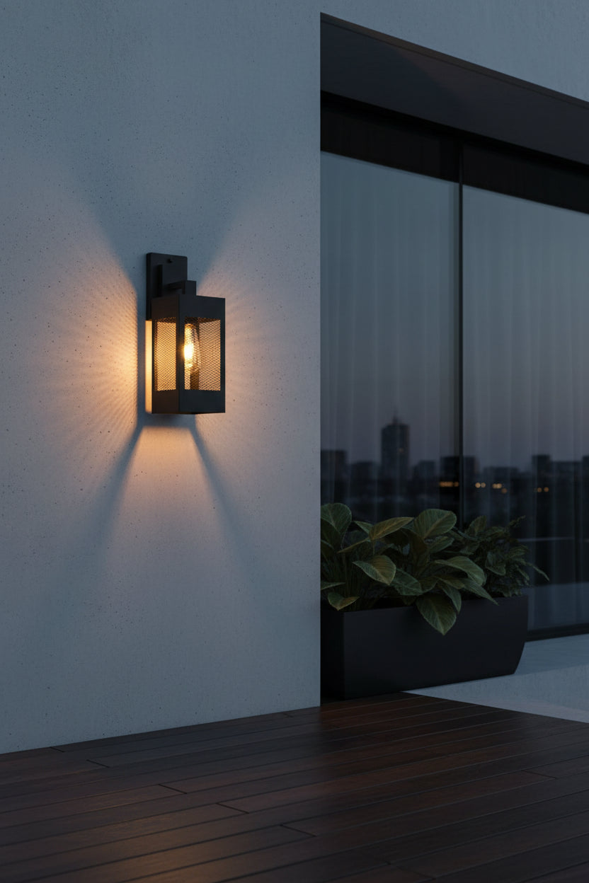 Modern Industrial Wall lamp with Mesh Shade DL6139BK.