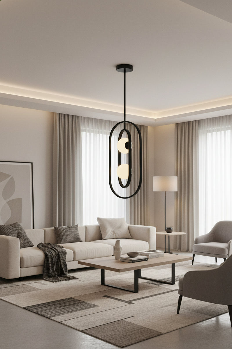 Eurolux Miro 2LT Pendant Black G9 2x3w P1359