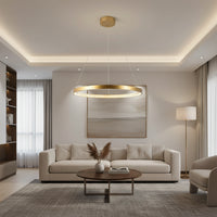 Eurolux Lustra Ring Crystal Pendant Gold LED 15w 3000K-P1358