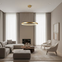Eurolux Lustra Ring Crystal Pendant Gold LED 15w 3000K-P1358