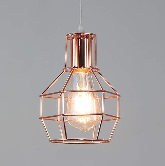 Metal Bowl Cage Rose Gold Color Pendant Light Mr.Smart SA's Best Online Shopping Store.