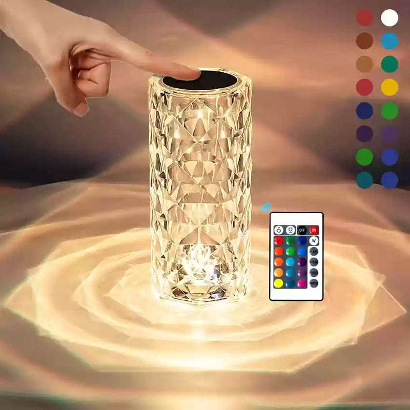 Crystal Touch Sensitive RGB Table Lamp.