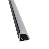 16mm x 16mm 90° 3M V-shape aluminum corner channel for LED strip lights - 2101BK.
