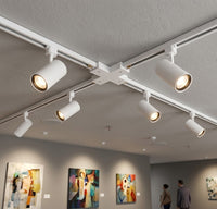 4 Way Track Line Connector - White.