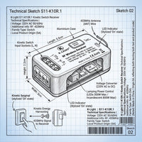 K.Light  S11-K10R 1 Channel Kinetic Switch Receiver.