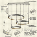3-Light Circular Pendant Light 3CCT.