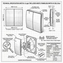 K Light S112WH Two Lever Kinetic Frameless Switch White