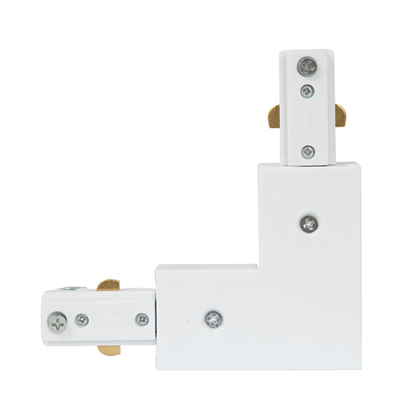 L Shape Track Line Connector - White.