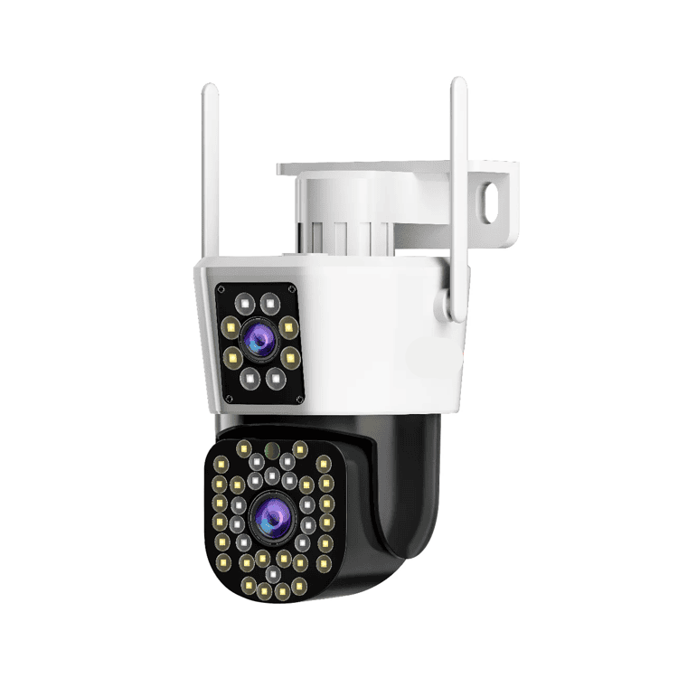 JORTAN Double Lens Full HD Gun Ball Linkage Smart WIFI-IP Camera.